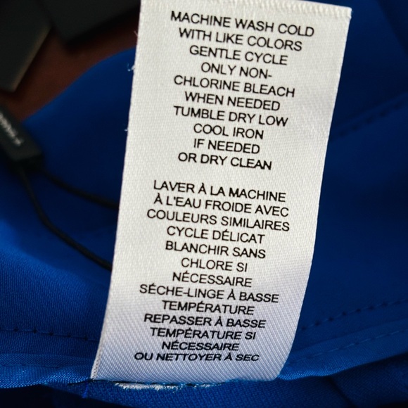 Tahari Royal Blue Wide Leg Pants Size 10 | High Waist & Cropped Fit NWT - Picture 13 of 14